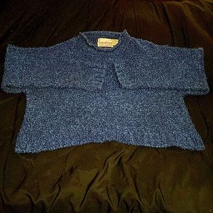 90s Vintage y2k Blue Crop Sweater Large